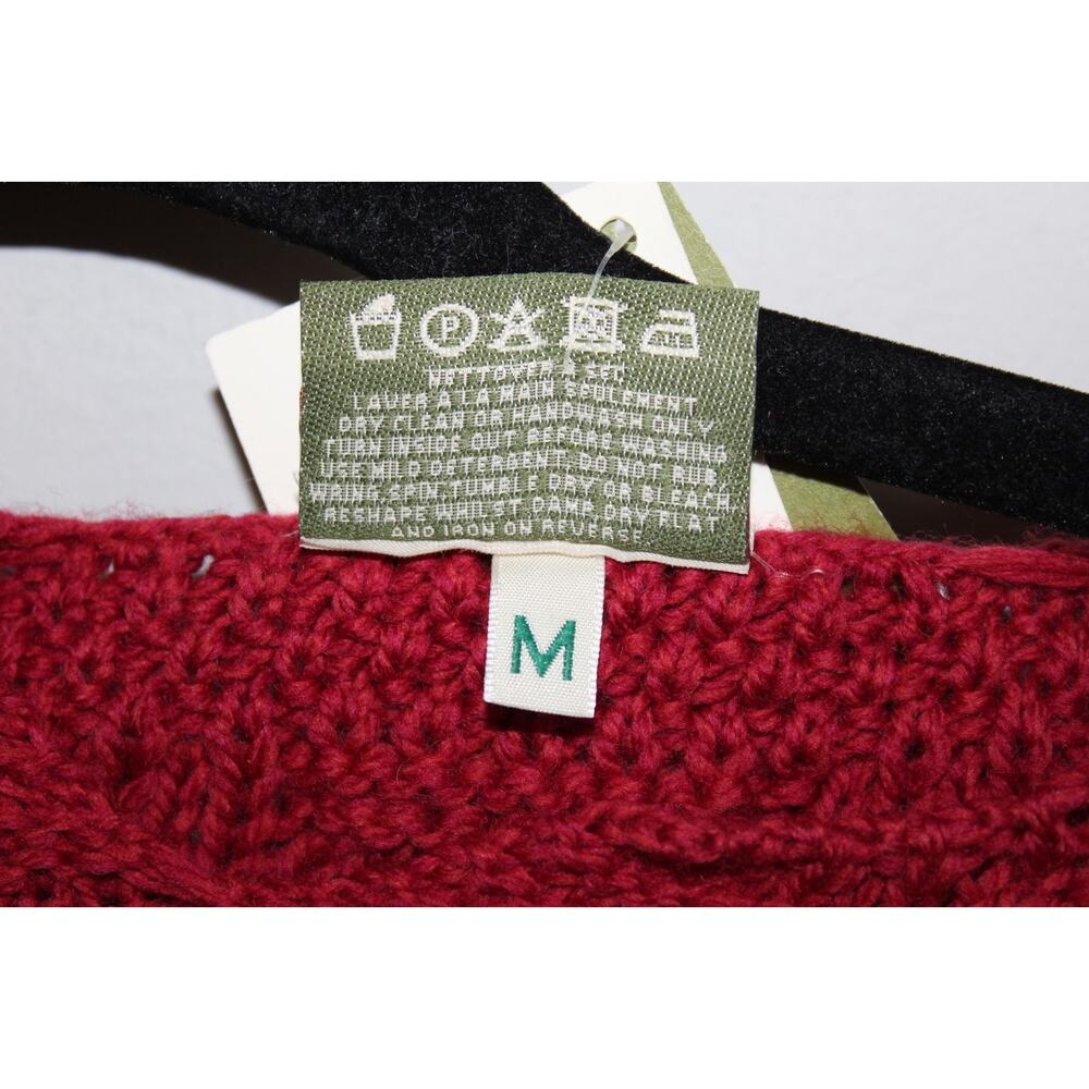 NWT Carraig Donn Cable Knit Wool Cap Sleeve Dress Red Girl's Size Medium H12020 - Picture 5 of 11